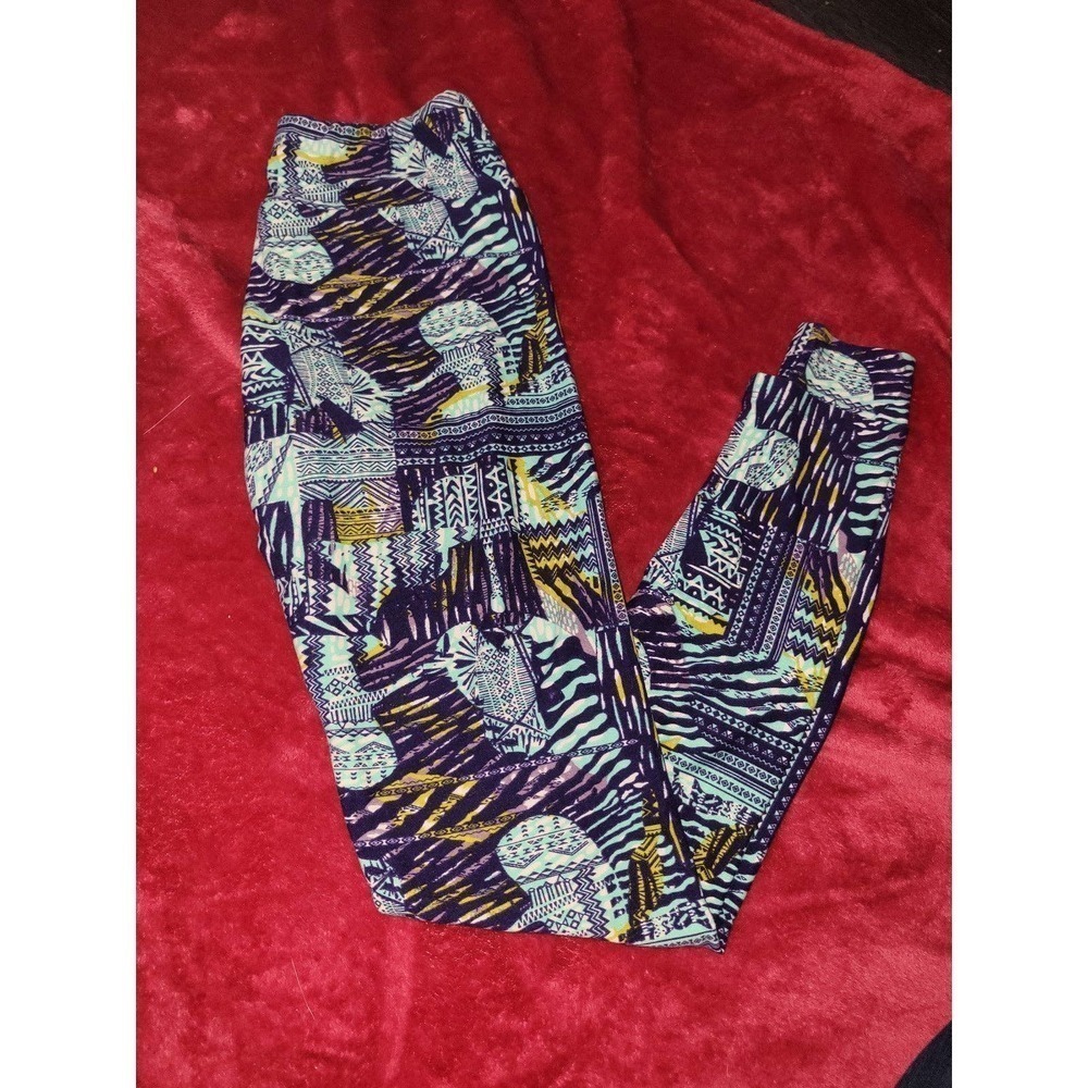 Lularoe Purple Multicolor Leggings One Size
